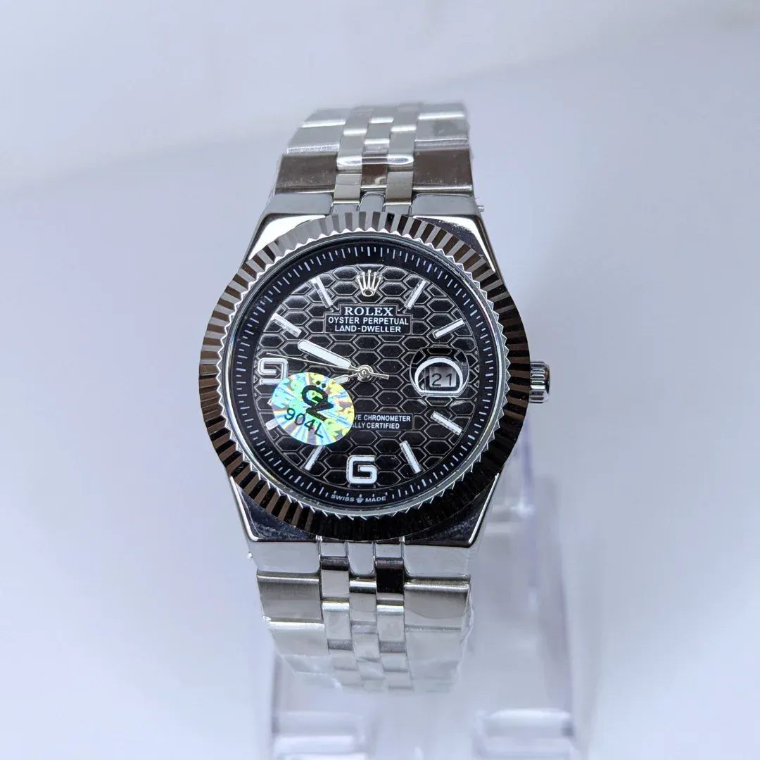 RLX LD Semi-Automatic Silver Chain Watch – Luxury Stainless Steel Men's Wristwatch