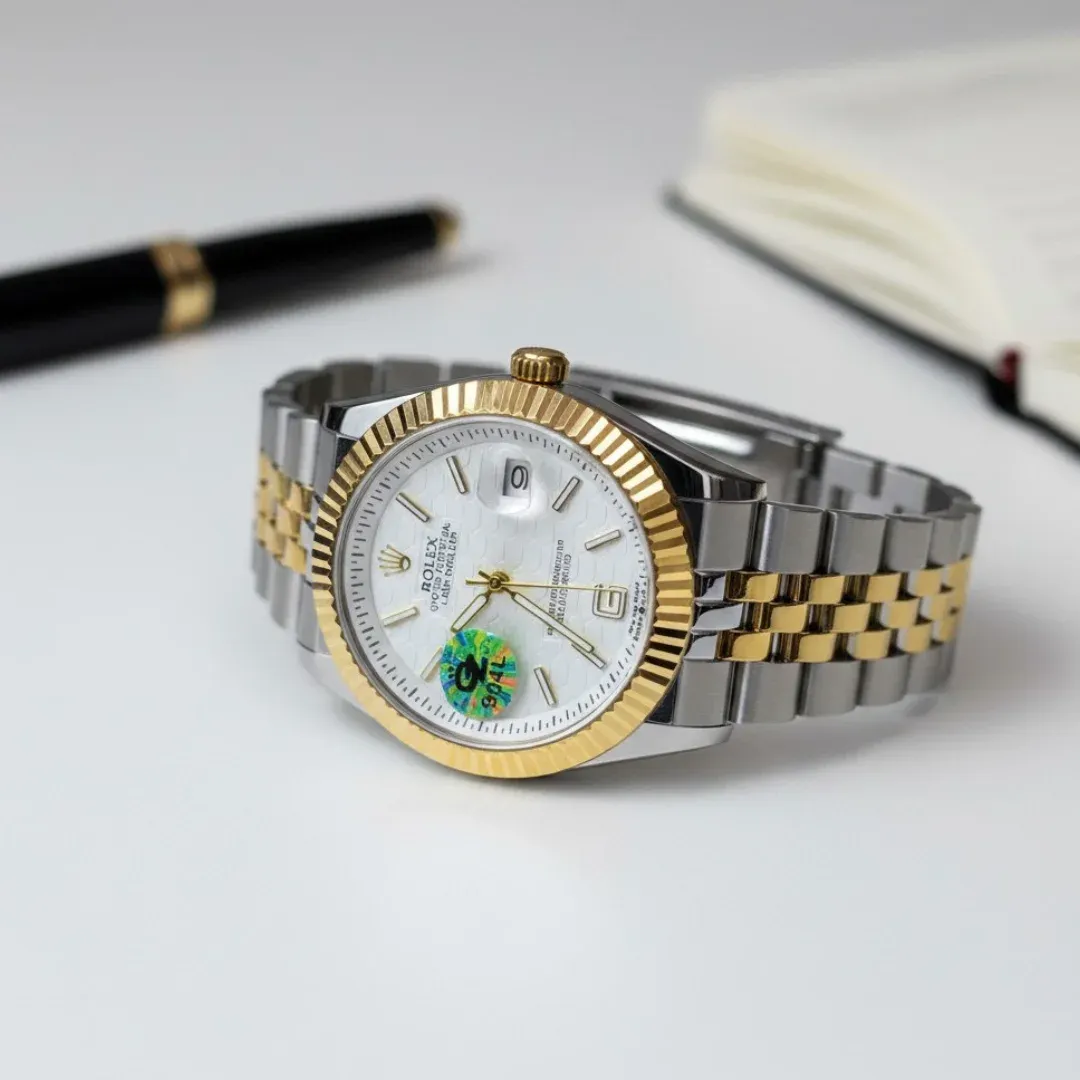 RLX LD Semi-Automatic Two-Tone Chain Watch for Men | Luxury Gold & Silver Watch Pakistan