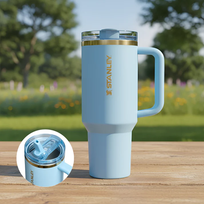 Messi x Stanley Quencher ProTour Flip Straw Tumbler 40oz Striker Blue | Premium Insulated Tumbler Pakistan